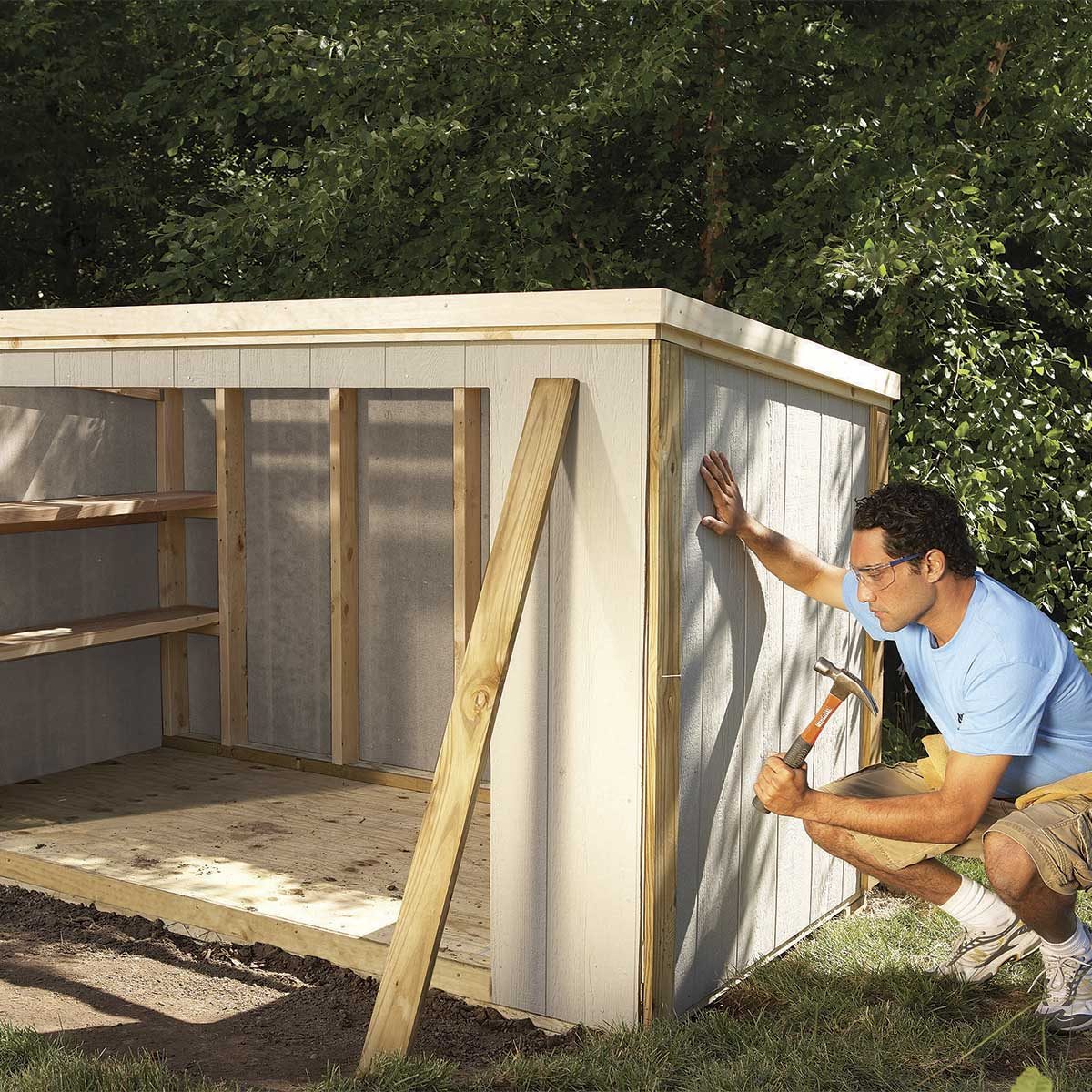 storage shed plans 4x8 - nailing trim