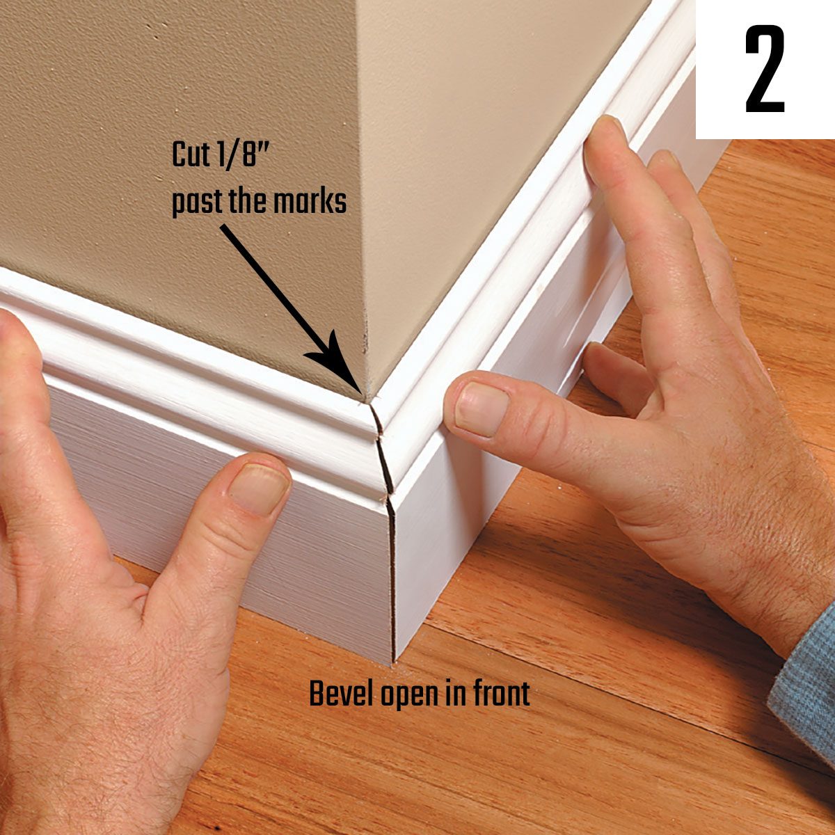 Checking the fit of a miter before installation | Construction Pro Tips