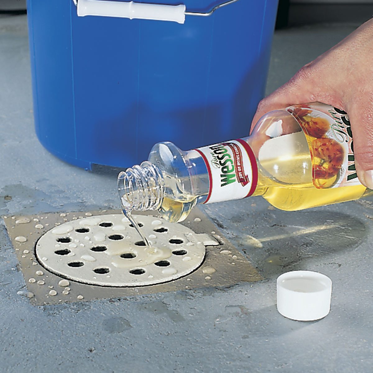 vegetable oil in drain