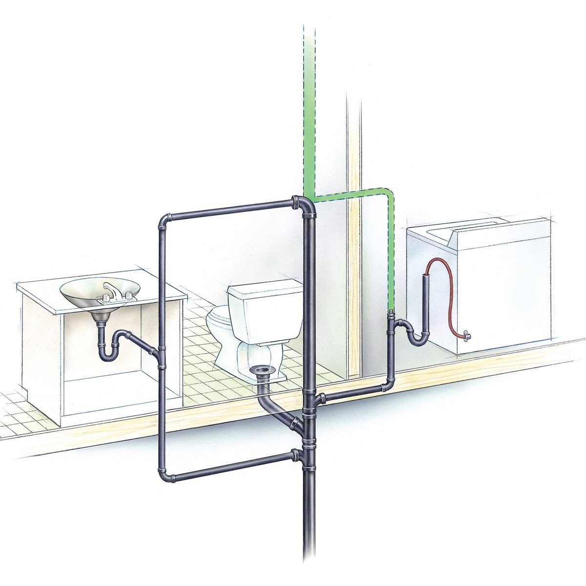 Bubbling Toilet diagram