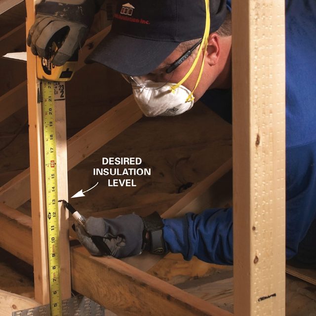 Mark your final insulation level