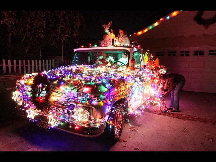 Christmas lights tree