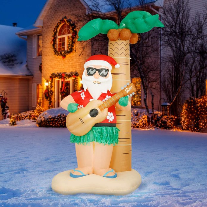 hula santa inflatable