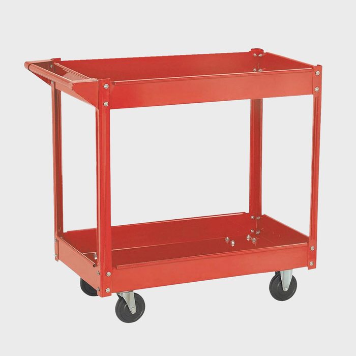 Two Shelf Steel Service Cart Via Harborfreight