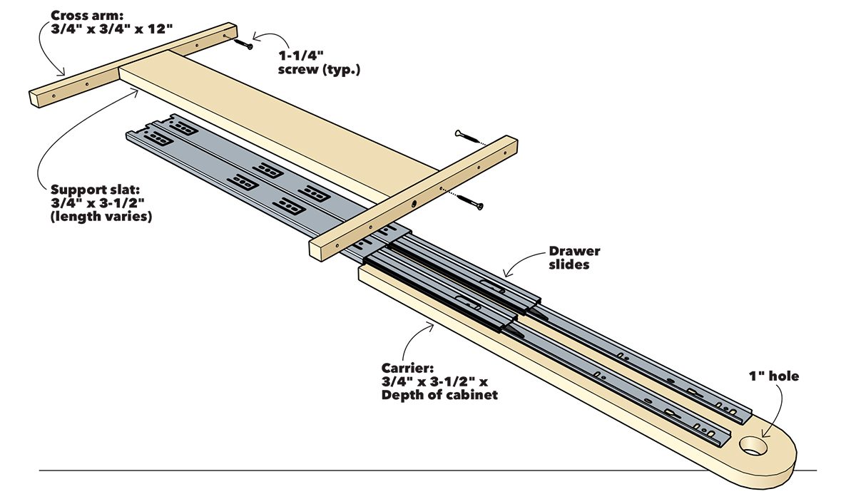 cabinet pullout illustration