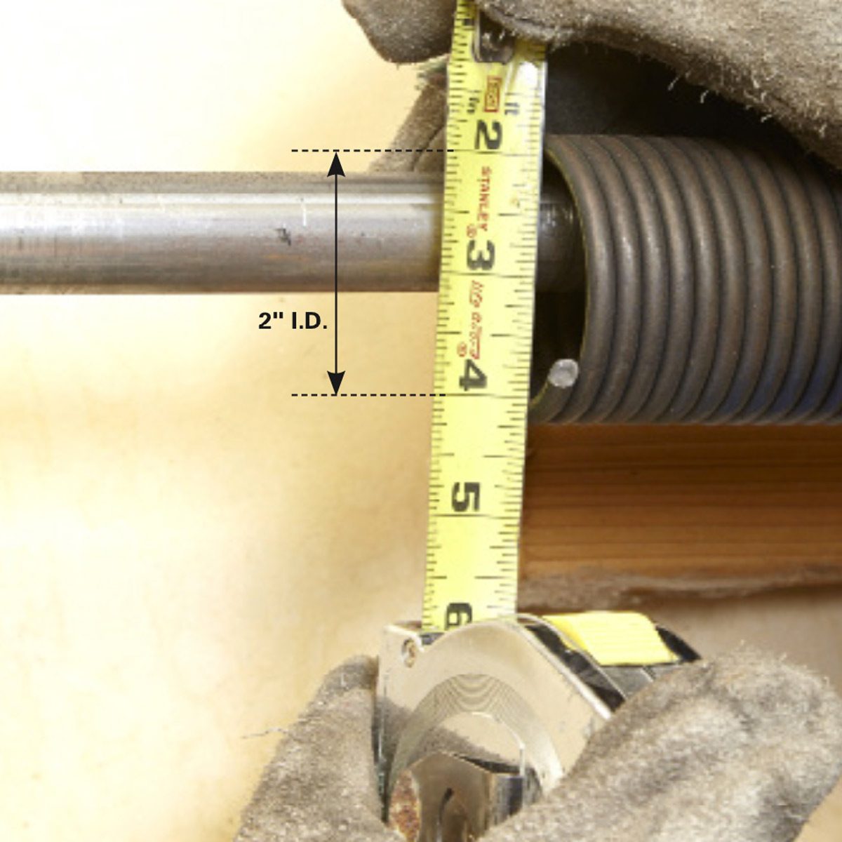how to measure the inner diameter of the broken spring