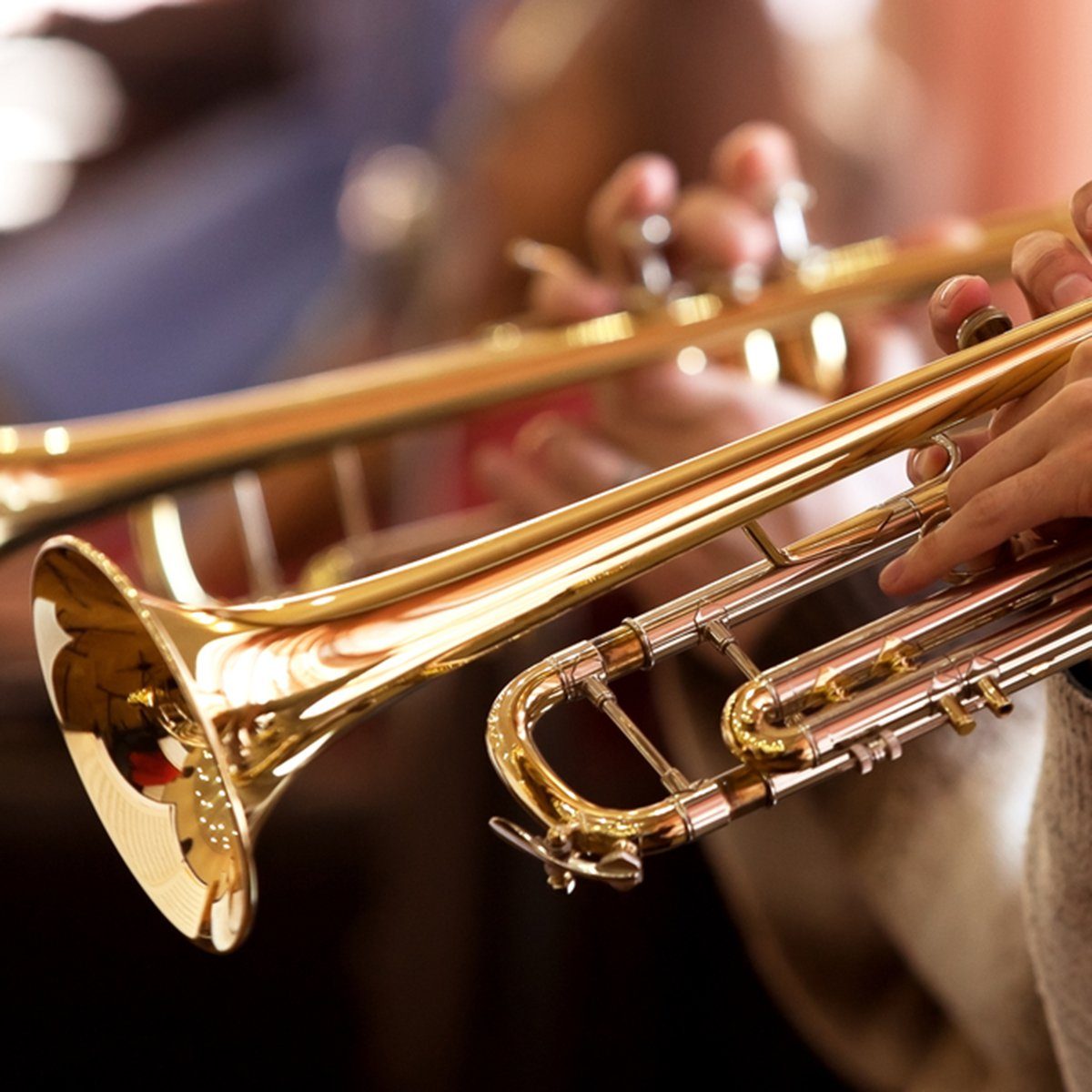 Pipes in the hands of musicians; Shutterstock ID 259817708