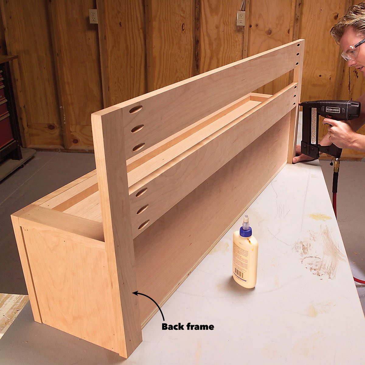 coat rack and storage bench