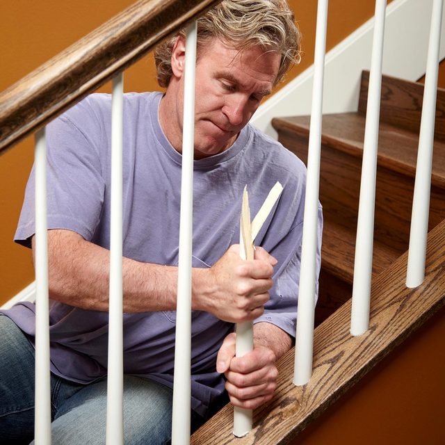 Man Yank out the broken spindle