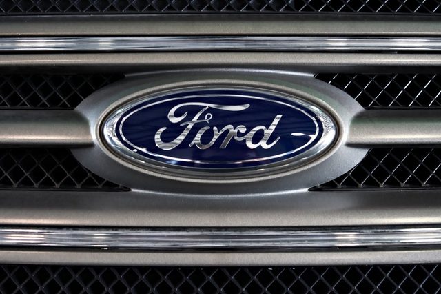 Dallas , Texas - September 21, 2018. the Ford logo on a pickup grill