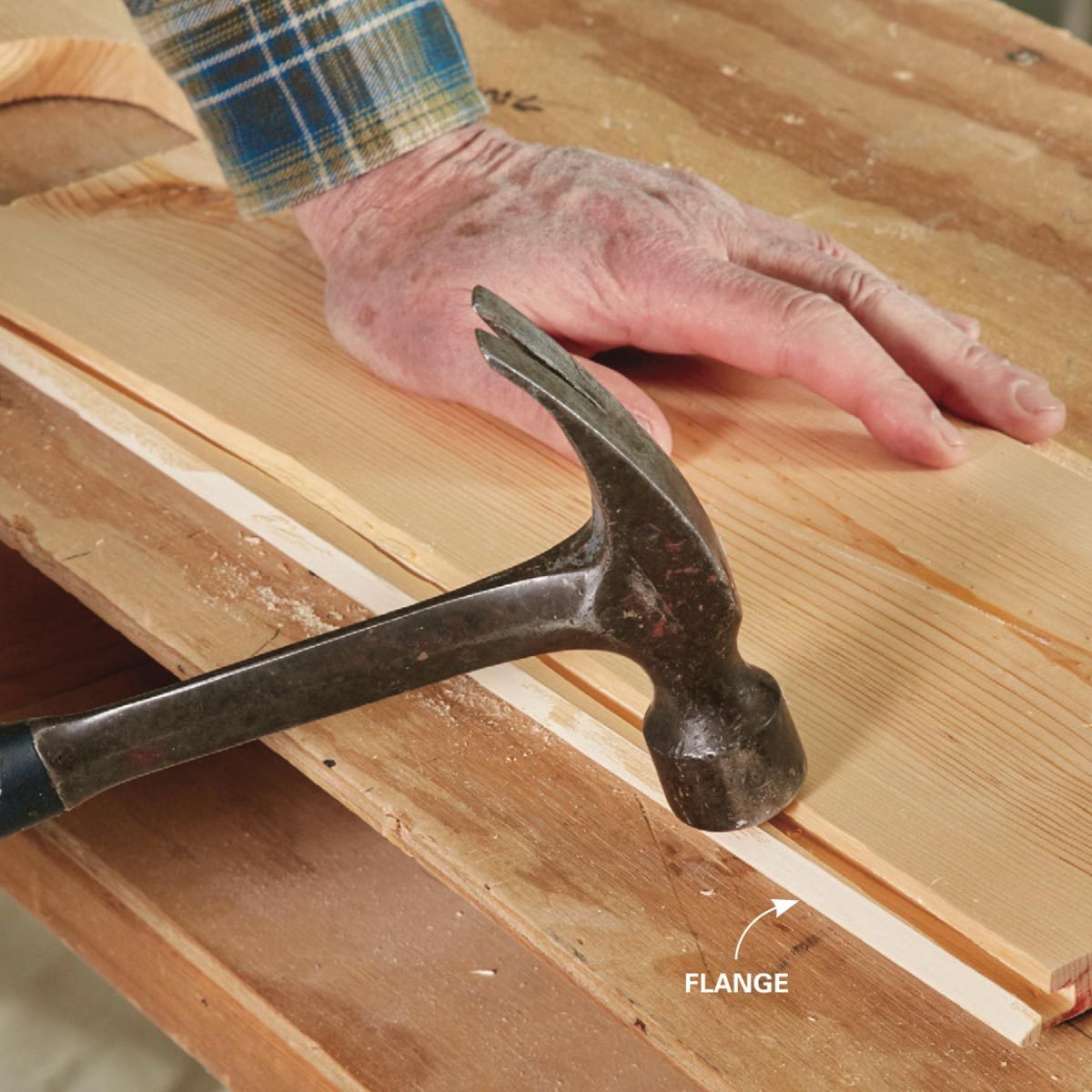 Break off the groove flanges