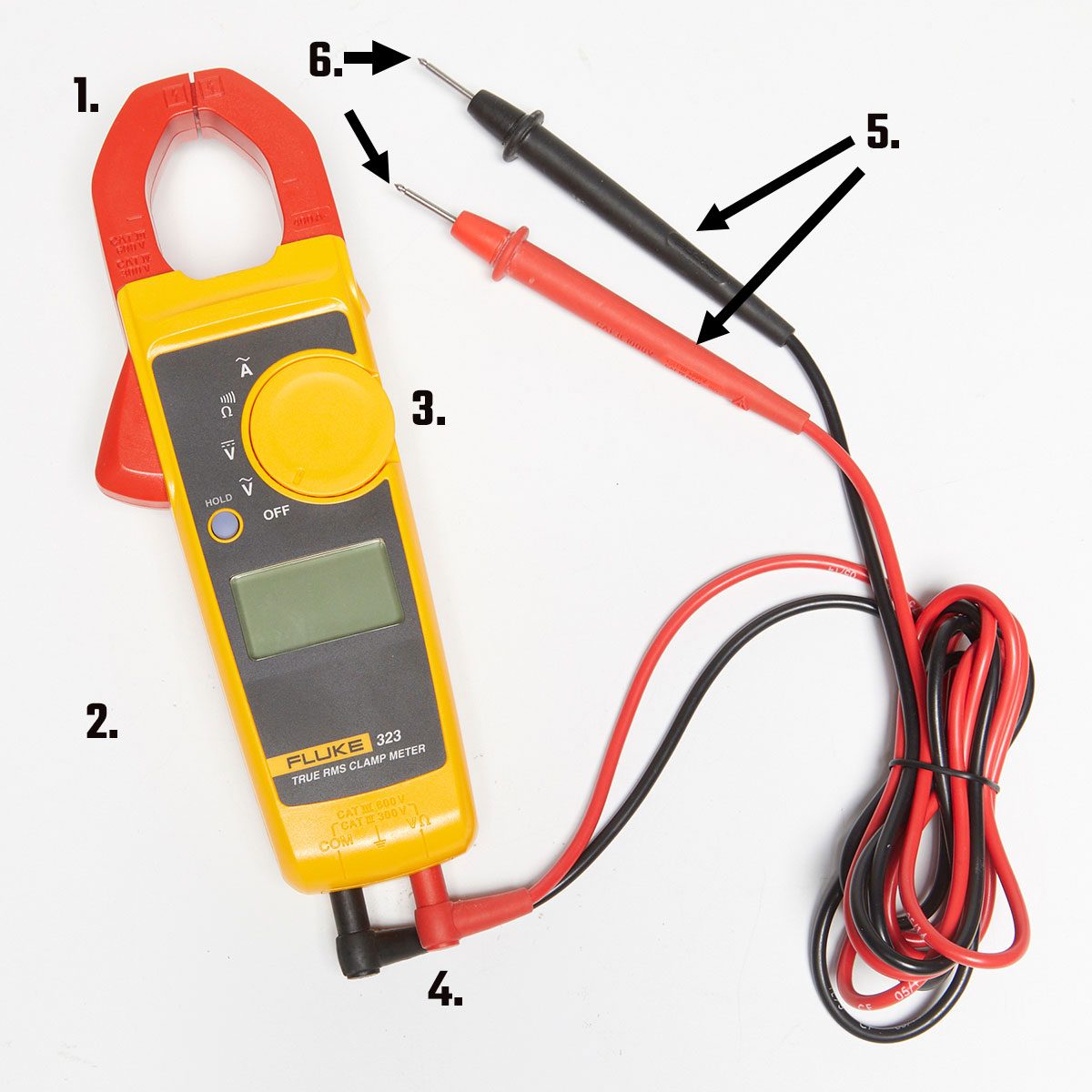 Mutimeter with attached prongs | Construction Pro Tips