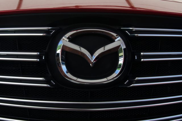 Kiev, Ukraine- June 6, 2018: Mazda car logo