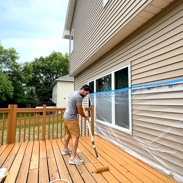 Roll on the deck coating