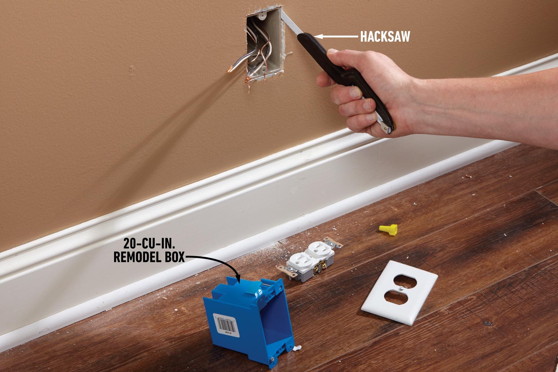 Install Elegant Cove Lighting cutting out an existing outlet box