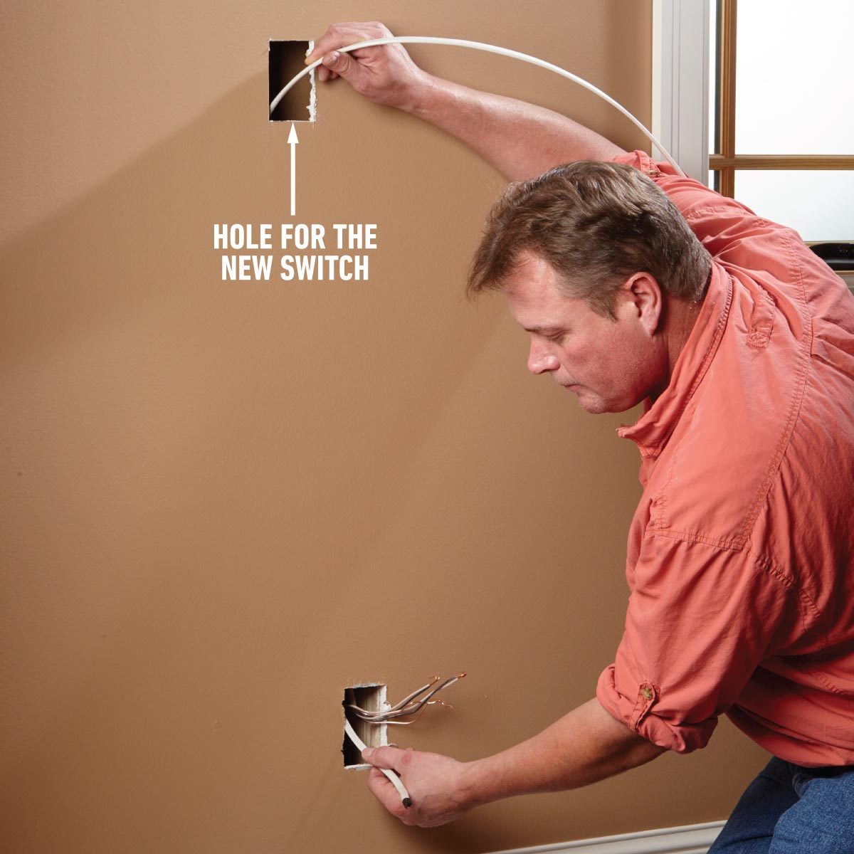 Install Elegant Cove Lighting fishing the cable