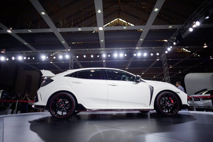 KUALA LUMPUR, MALAYSIA, November 9 2017 : Honda Civic Type R, presented at the Malaysia Autoshow 2017 in Kuala Lumpur .