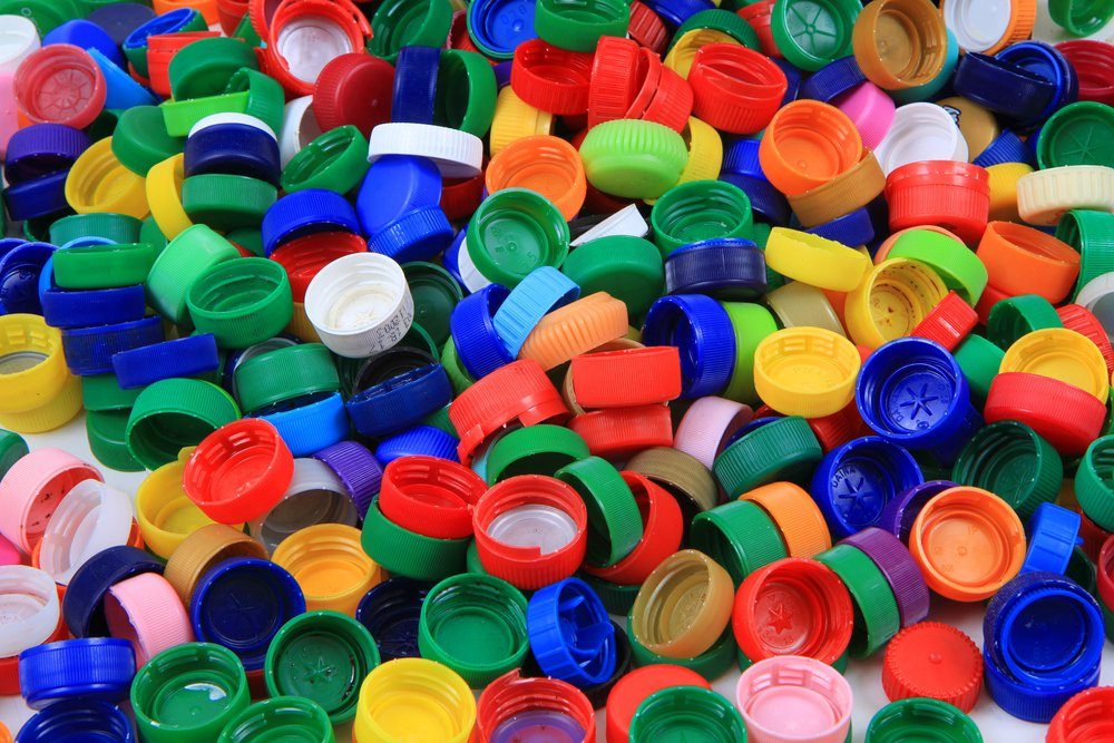 plastic pet caps texture as nice color background