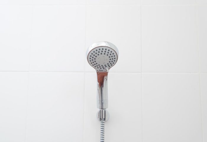 close up on head shower