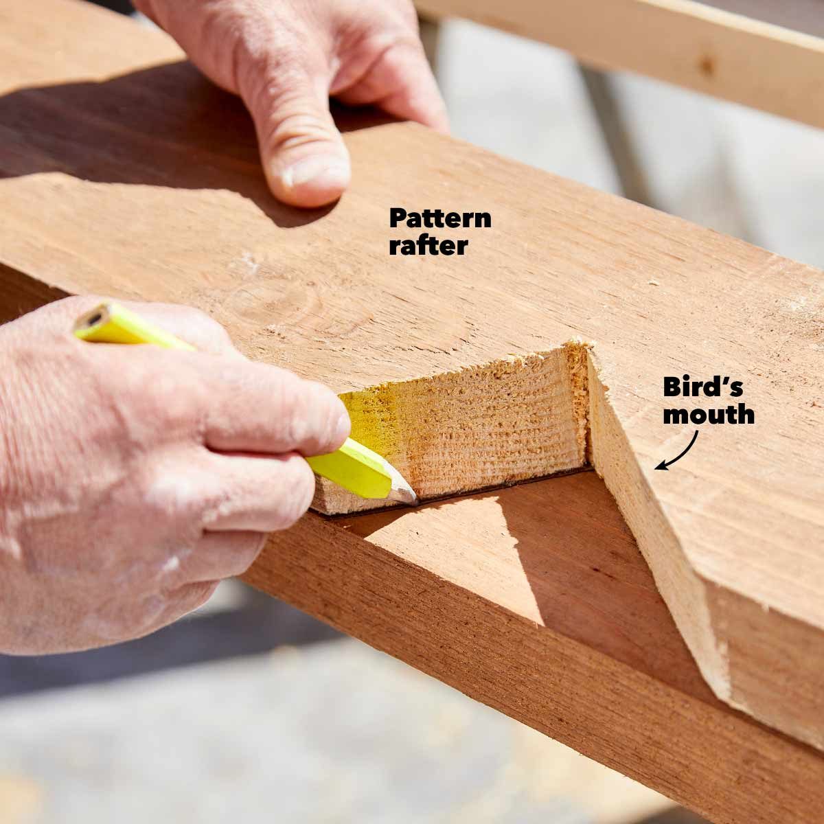 kitchen pavilion shed make a pattern rafter