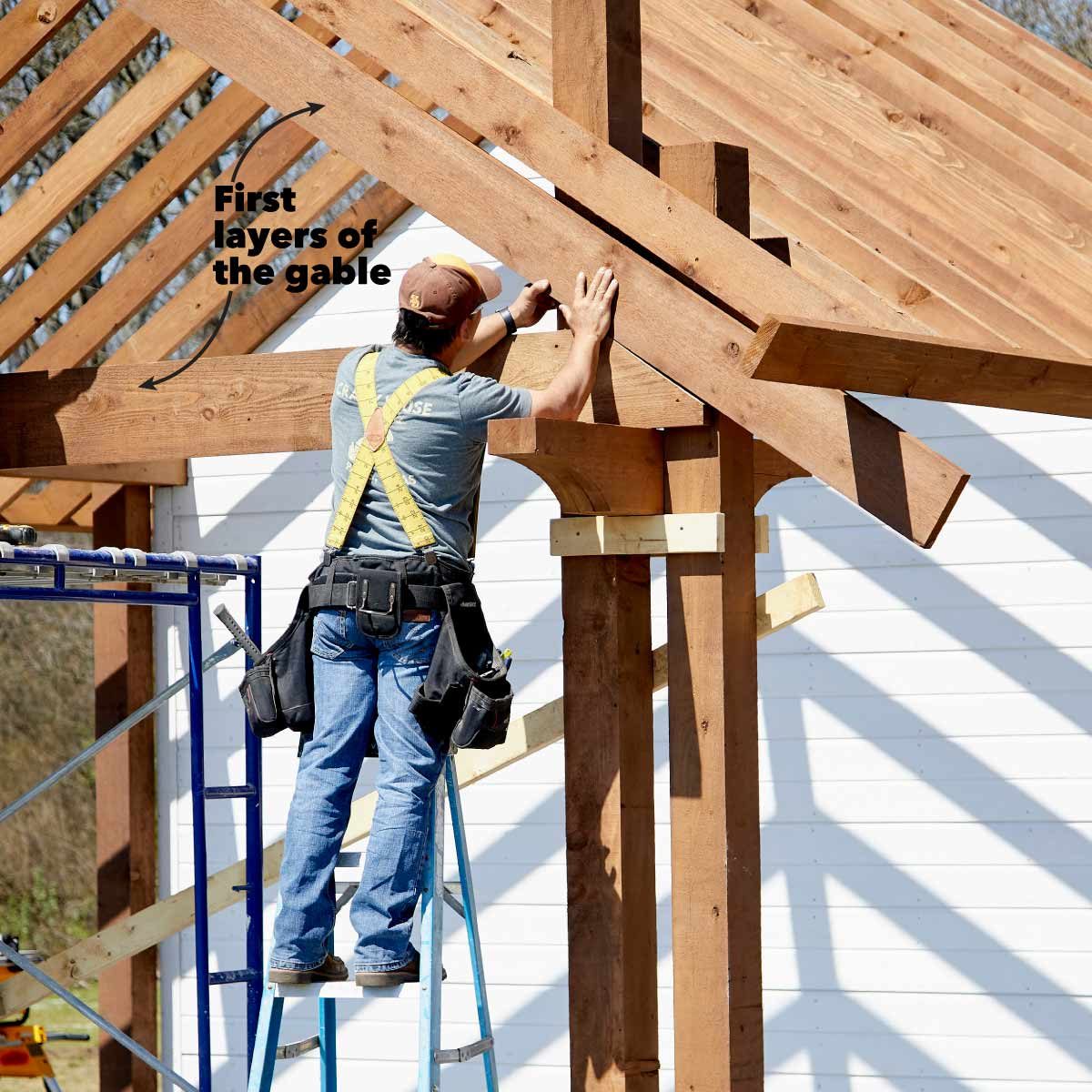 kitchen pavilion shed build first gable layers