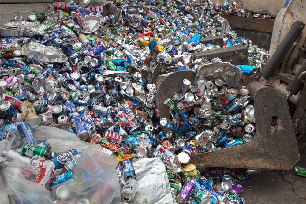 aluminum at recycling facility