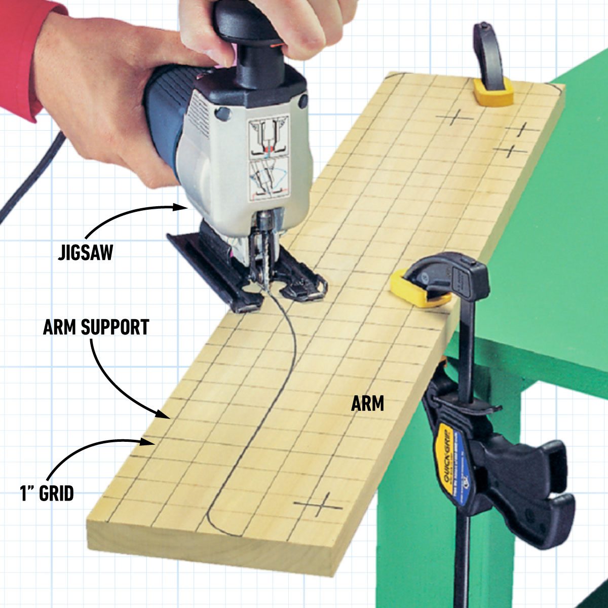 Transfer The Grid Patterns For Accurate Curves For The Arms And Legs