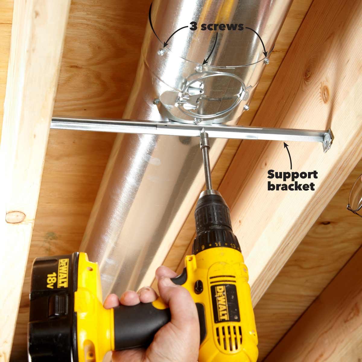 round ductwork installation support bracket