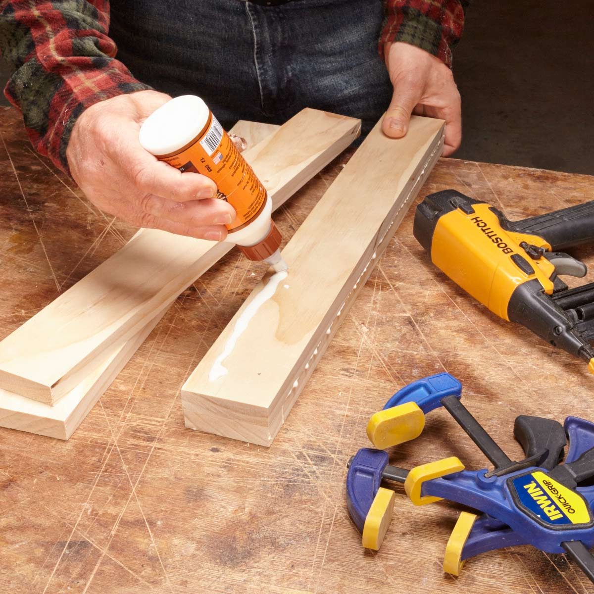 finish nailer nail before you clamp