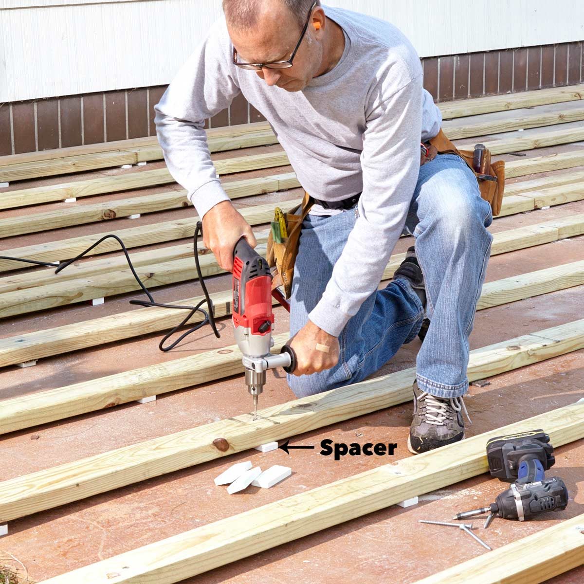 patio deck sleeper spacer