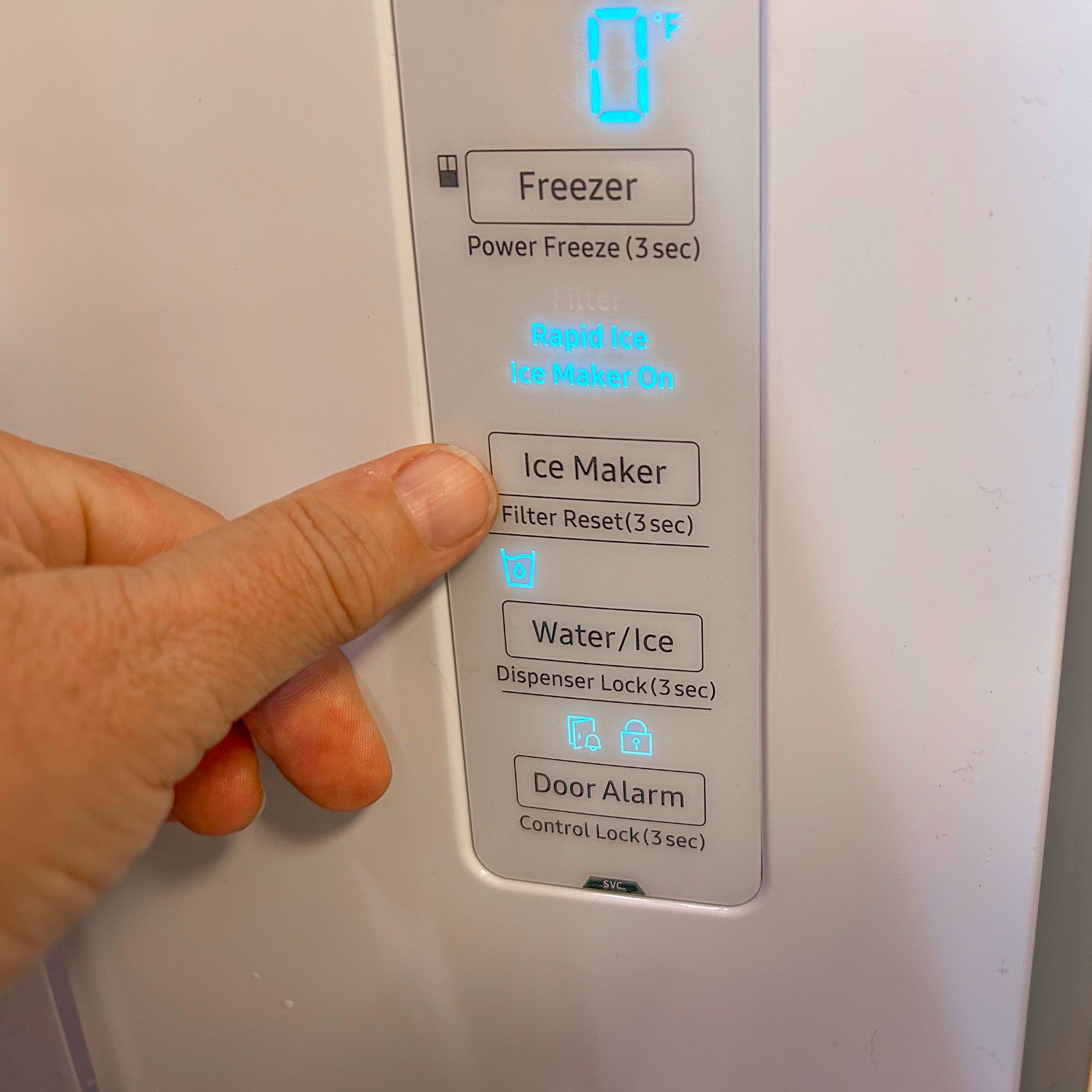 Fridge Filter Reset Light