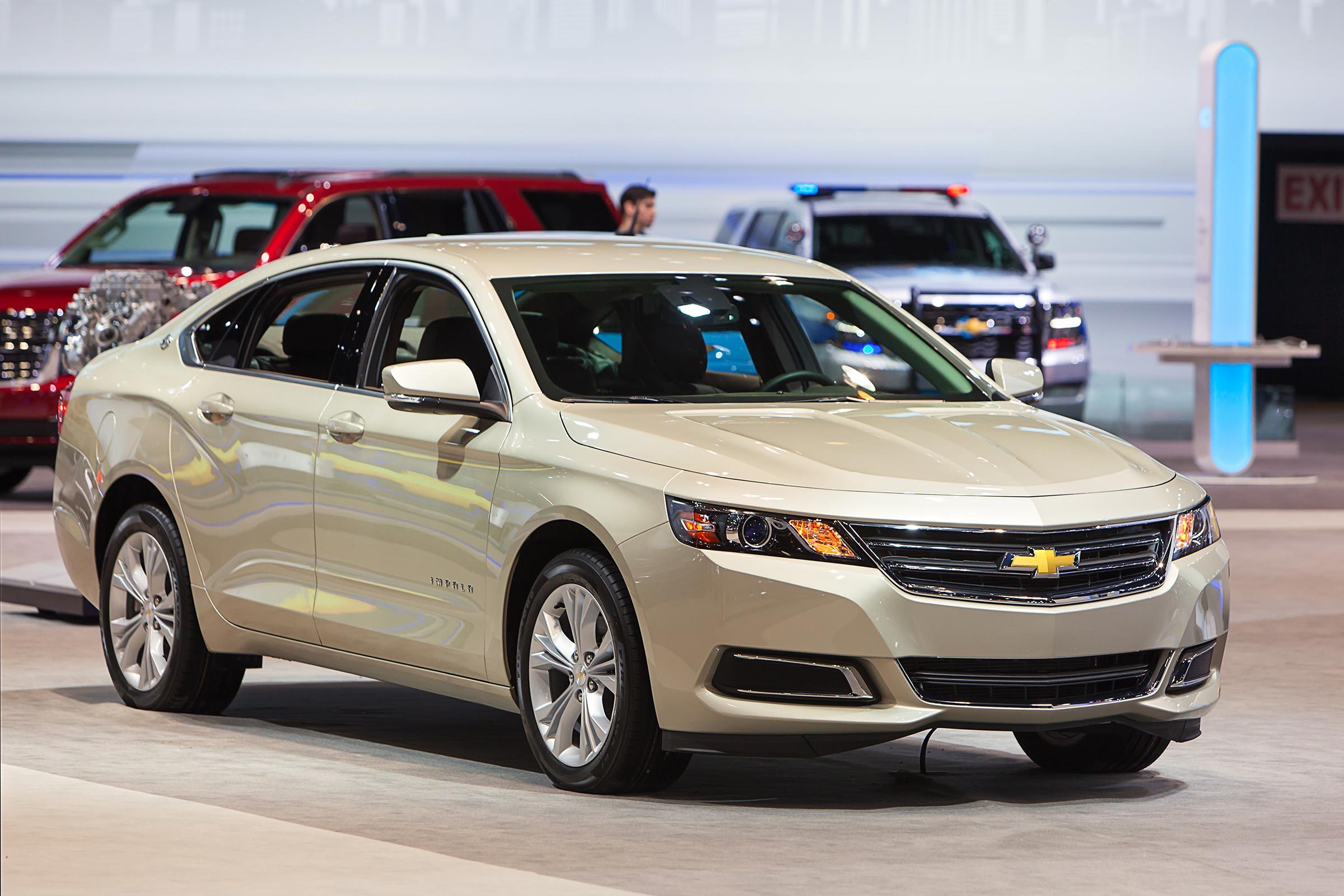 CHICAGO - FEBRUARY 7 : A Chevy Impala on display at the Chicago Auto Show media preview February 7, 2013 in Chicago, Illinois.