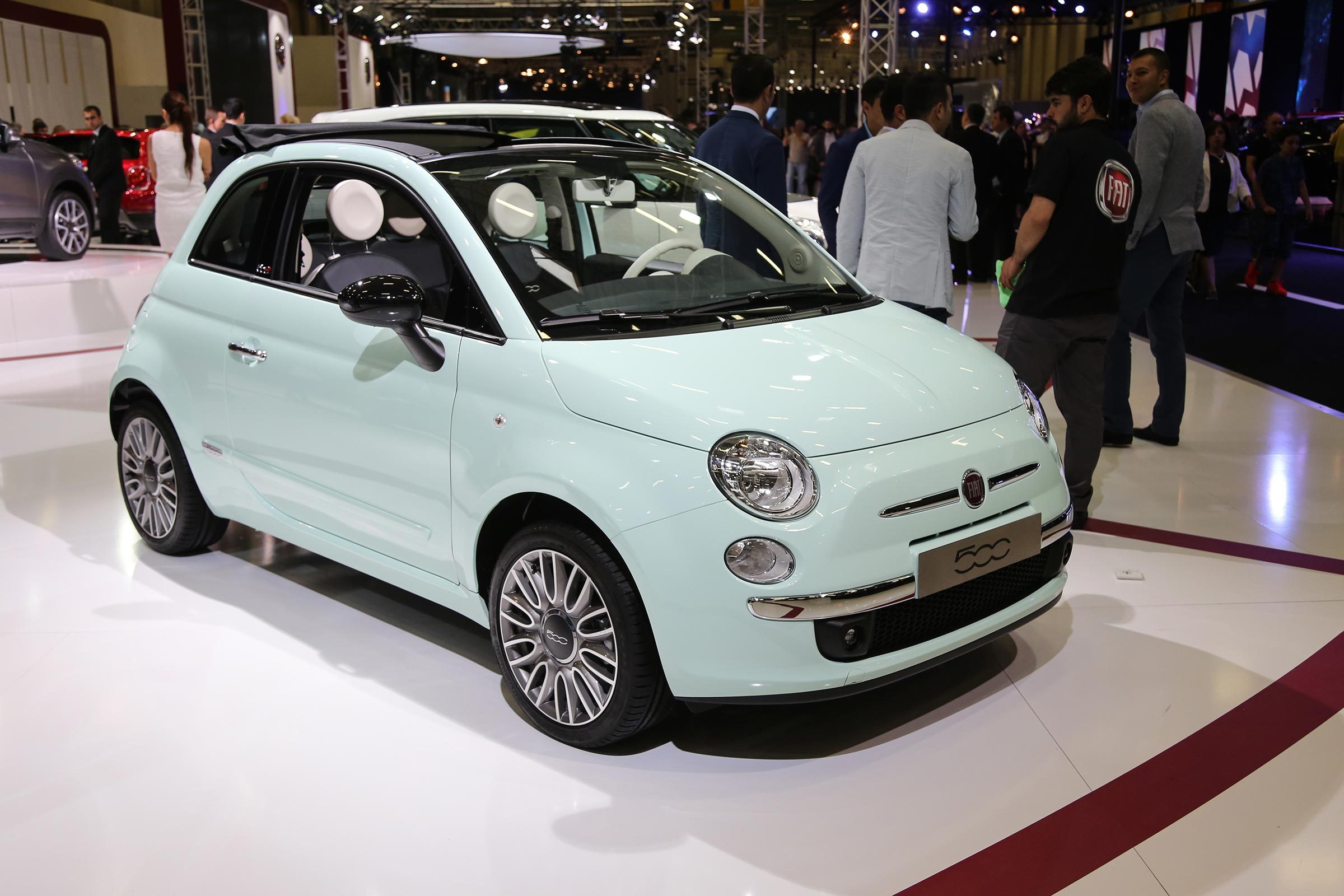 ISTANBUL, TURKEY - MAY 21, 2015: Fiat 500 in Istanbul Autoshow 2015