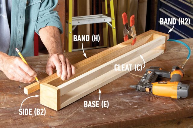Step 1. Mark trim parts in place