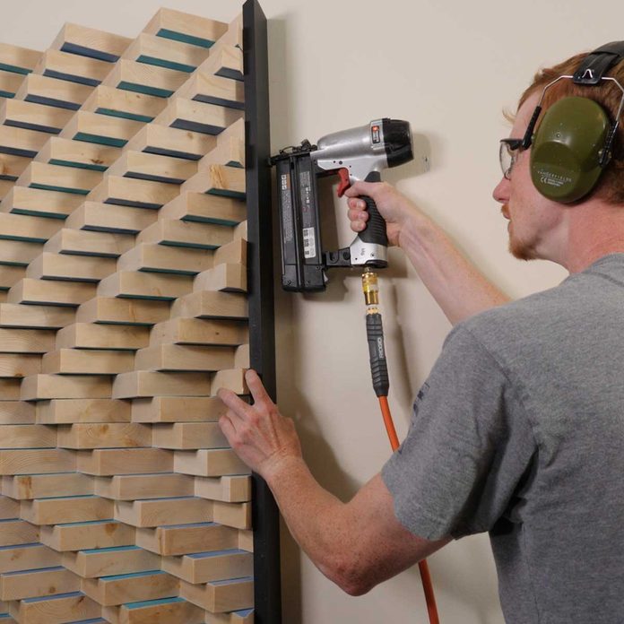 abstract wall art attach the frame