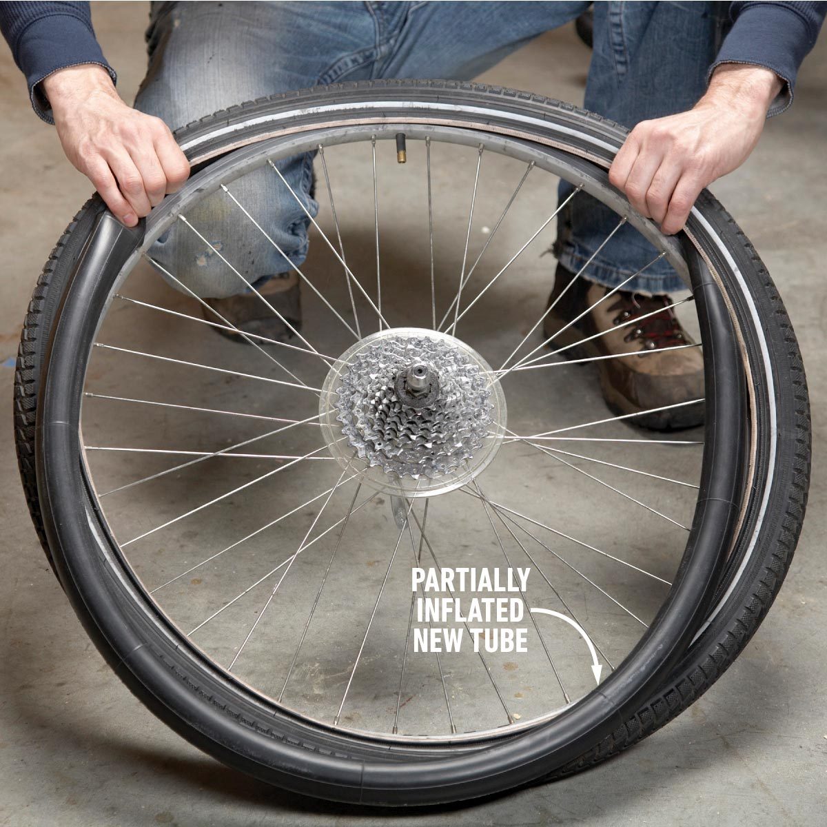 Replace the bike tube