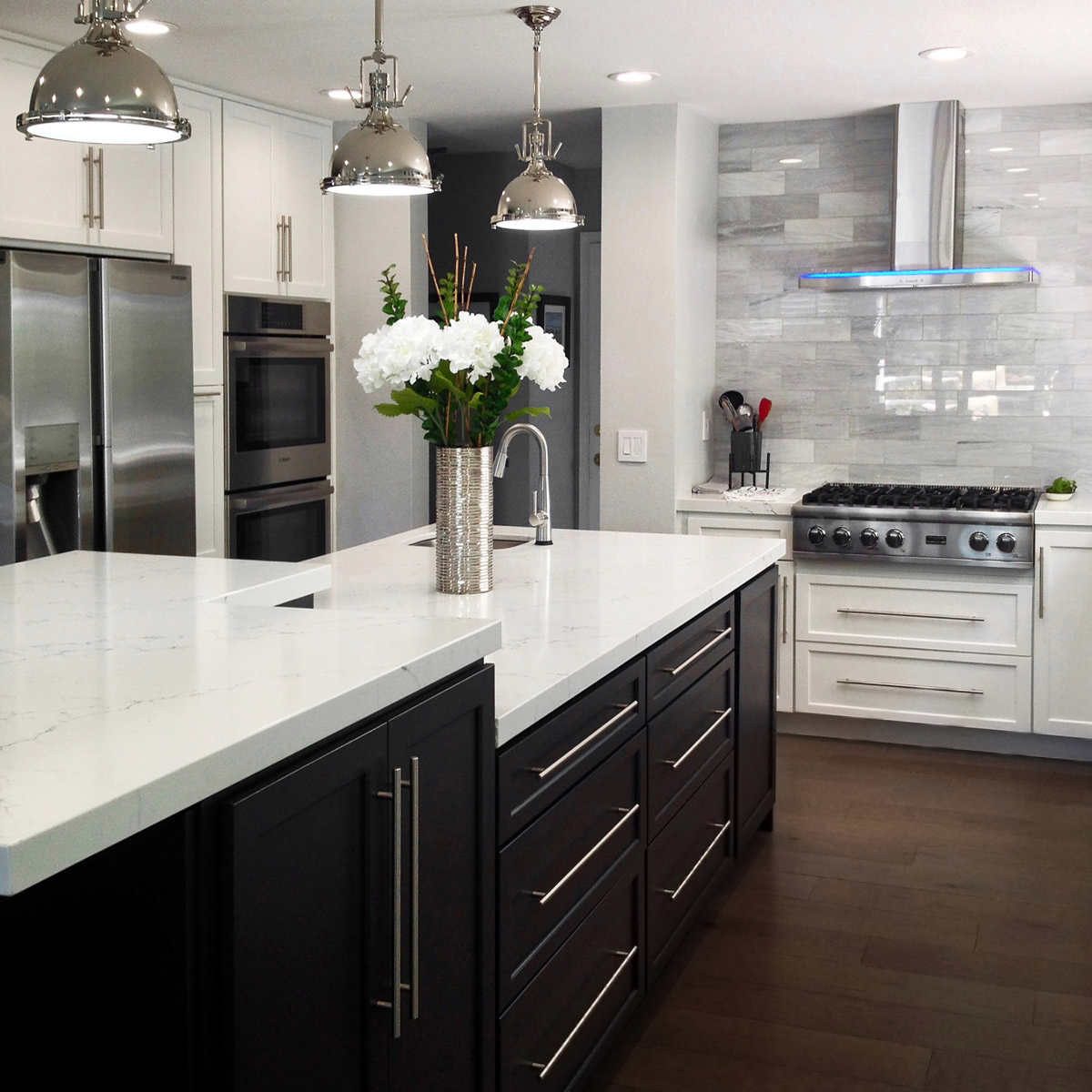 White custom cabinets kitchen