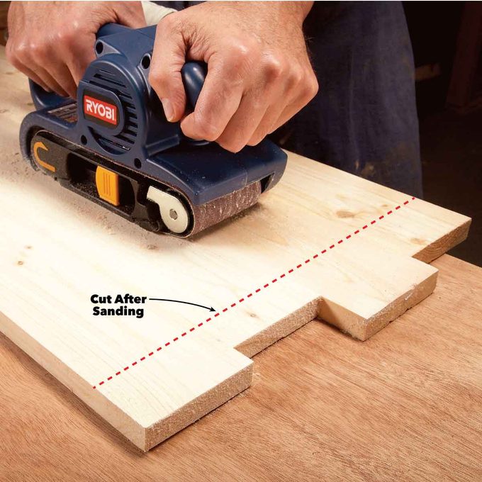 belt sander trim after sanding