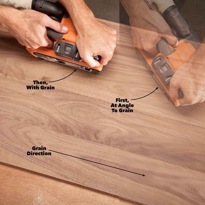 belt sander top tool for rough flattening