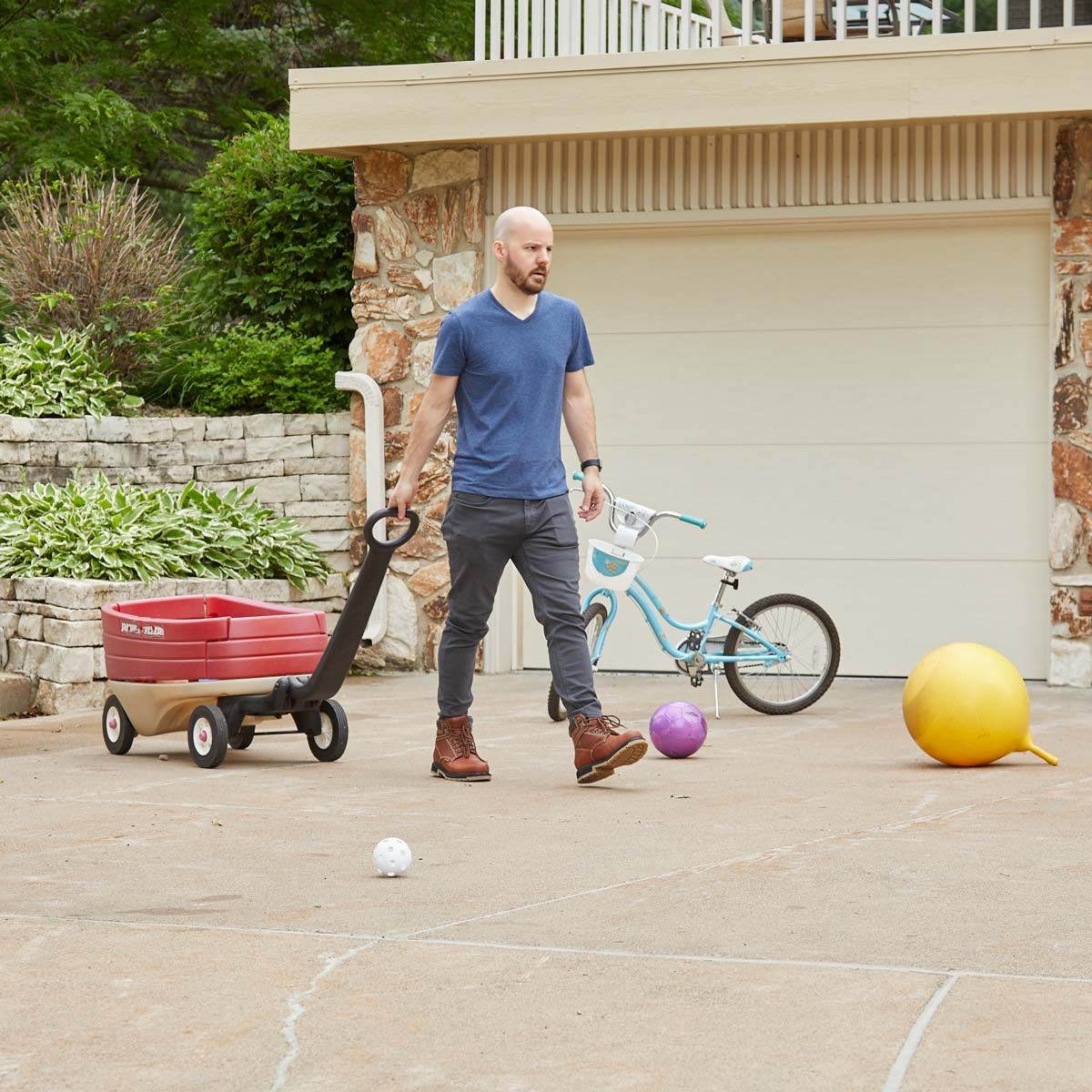 Clearing a concrete driveway