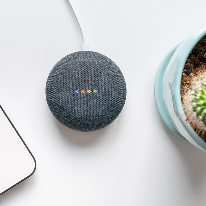 Google home mini smart speaker with built in Google Assistant