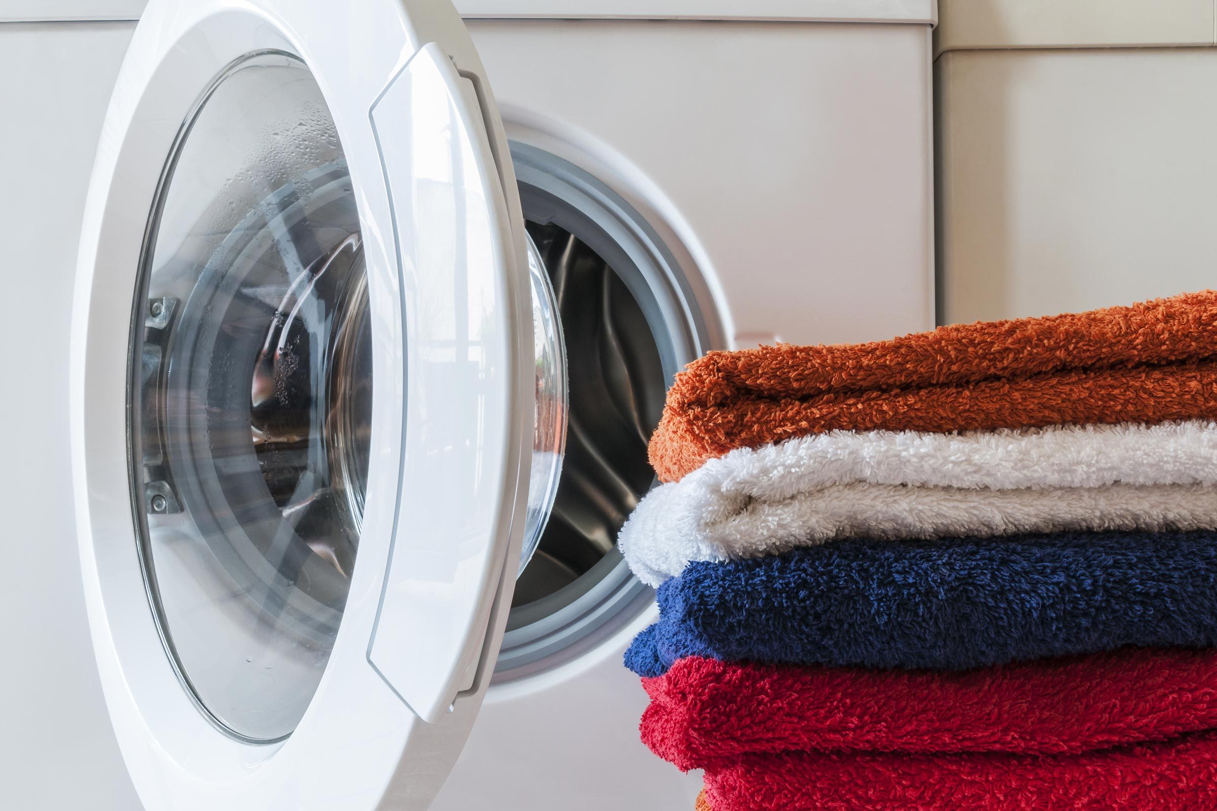 towels in front of dryer