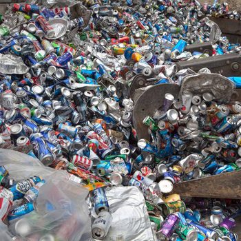 aluminum at recycling facility