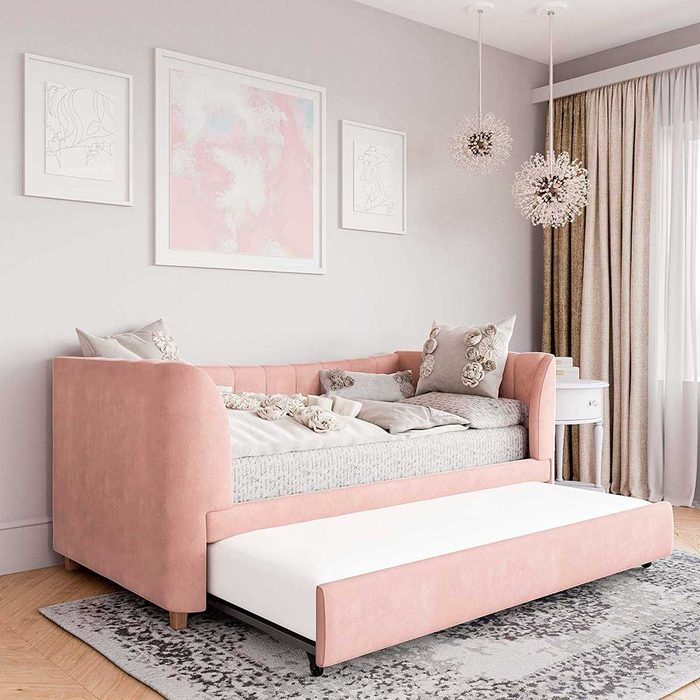 pink daybed with trundle
