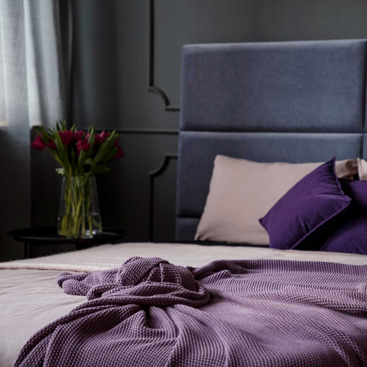 Purple and lavender bedroom