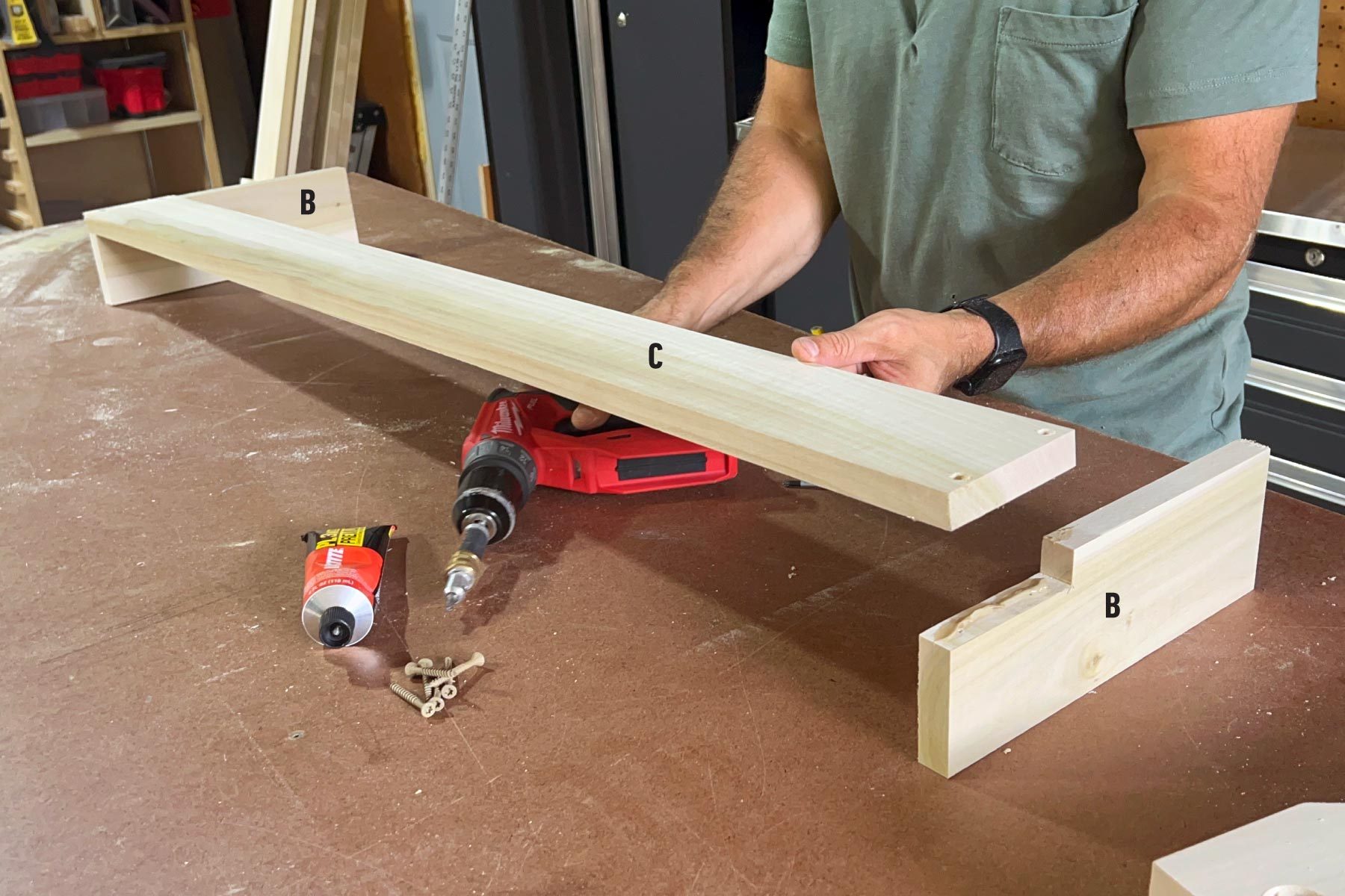 How To Build A Porch Swing Assemble the front arm supports