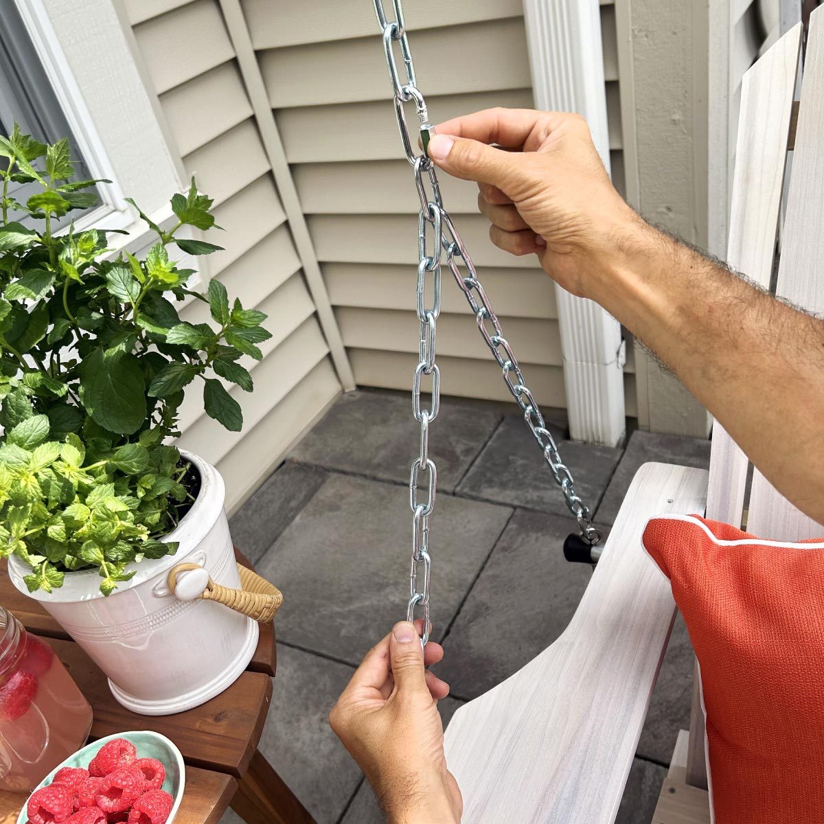 How To Build A Porch Swing Hang the swing