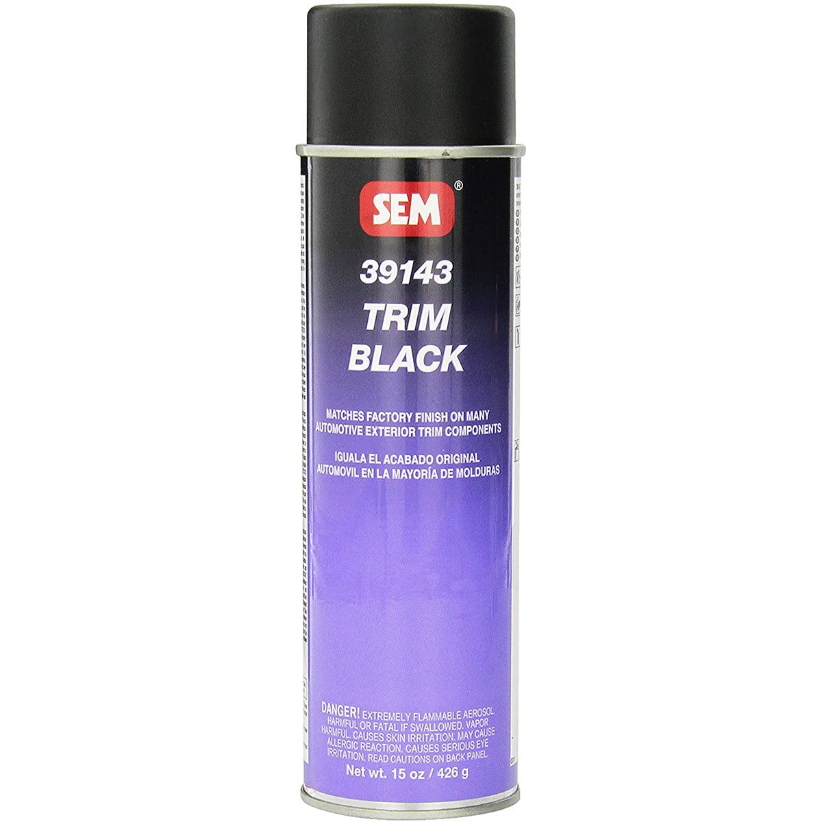 Can of black SEM paint