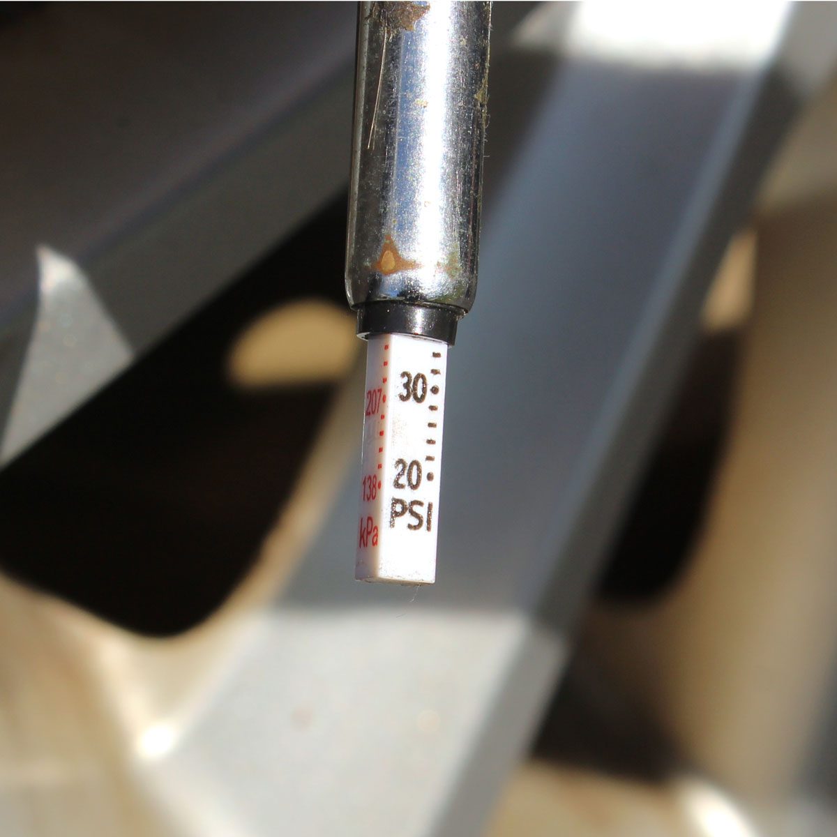 Reading the pressure gauge
