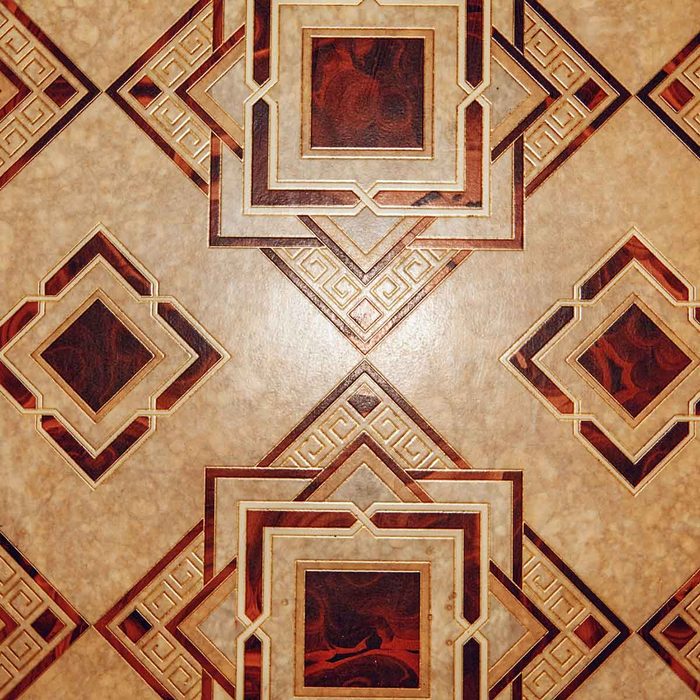 Brown geometric pattern linoleum